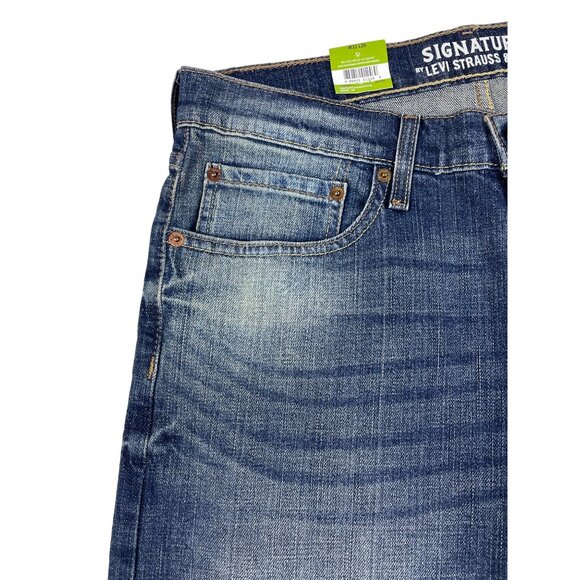 Signature by Levi Men's Flex Straight Blue Jeans Sz 32X30 - NWT - Picture 5 of 12